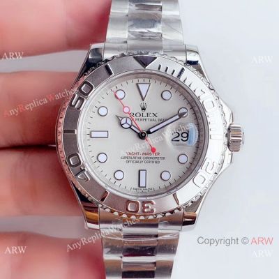 Highest Quality Replica Stainless Steel White Dial Rolex Yacht Master ár Watch